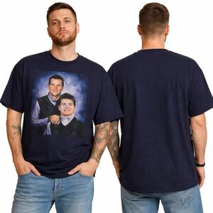 Funny NFL Football Tom Brady Drake Maye Graphic T-Shirt Men’s 2XL Cotton NWOT
